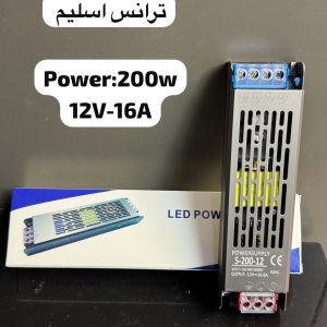 ترانس اسلیم روکار 200 وات 16.5 امپر